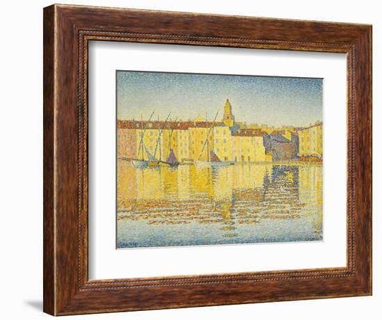 Maisons Du Port, Saint Tropez Par Signac, Paul (1863-1935). Oil on Canvas, Size : 46,5X55,3, 1892,-Paul Signac-Framed Giclee Print