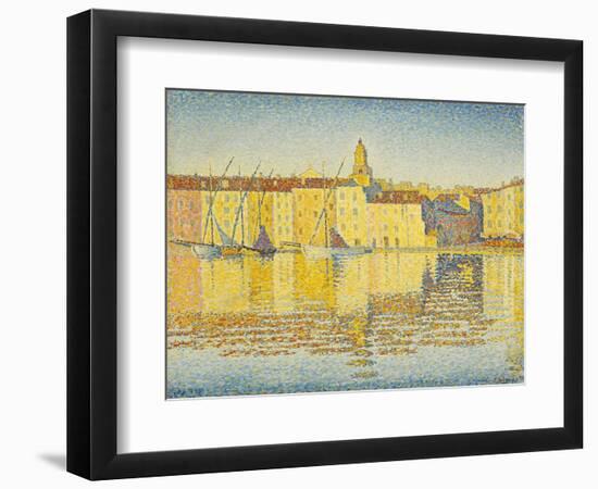 Maisons Du Port, Saint Tropez Par Signac, Paul (1863-1935). Oil on Canvas, Size : 46,5X55,3, 1892,-Paul Signac-Framed Giclee Print