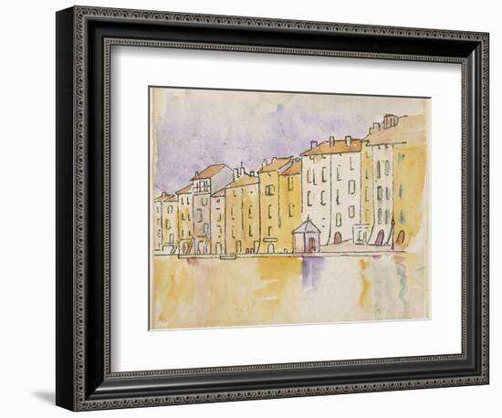 Maisons ensoleillées au bord de l'eau, à Saint Tropez-Paul Signac-Framed Giclee Print