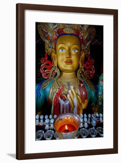 Maitreya Buddha at Thiksey Monastery, Leh, Ledakh, India-Ellen Clark-Framed Photographic Print