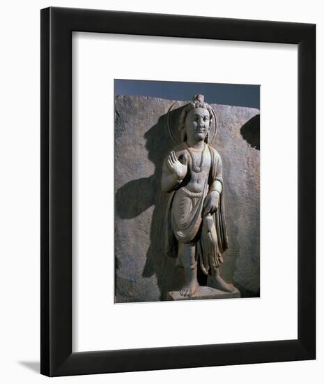 Maitreya, detail from a frieze, Gandhara, north-west Pakistan, 2nd-3rd century-Werner Forman-Framed Photographic Print