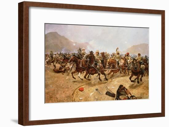 Maiwand 1880: Saving the Guns, 1882-Richard Caton Woodville II-Framed Premium Giclee Print