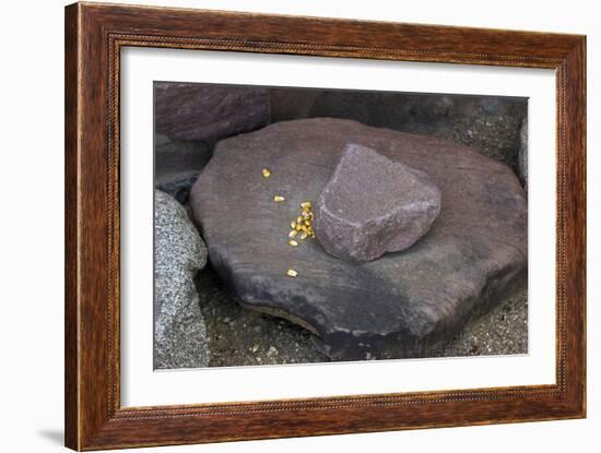 Maize Grinding Stones at Besh-Ba-Gowah Archaeological Park, circa 1225-1400 AD, Arizona-null-Framed Photographic Print