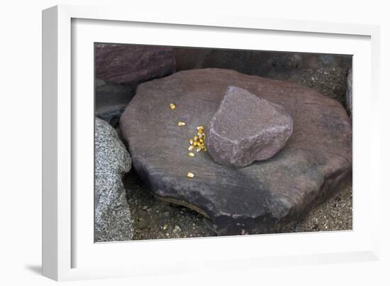 Maize Grinding Stones at Besh-Ba-Gowah Archaeological Park, circa 1225-1400 AD, Arizona-null-Framed Photographic Print