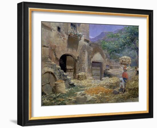 Maize Strippers-Jose Benlliure Gil-Framed Giclee Print