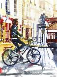 Sketch of Motorbike in Paris-Maja Wronska-Framed Giclee Print