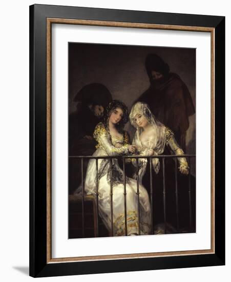 Majas on a Balcony, 1810-1812-Francisco de Goya-Framed Giclee Print