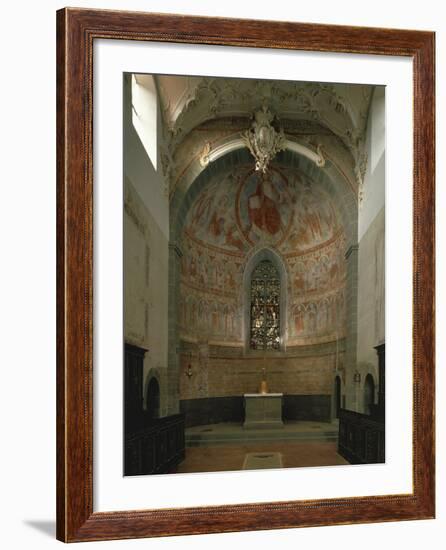 Majestas Christi, Fresco of Apse in St Peter and Paul's Church, Niederzell-null-Framed Photographic Print