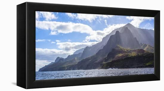 Majestic Na Pali Coastline of Kauai-Andrew Shoemaker-Framed Premier Image Canvas