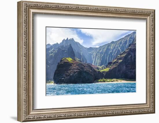 Majestic Na Pali Coastline of Kauai-Andrew Shoemaker-Framed Photographic Print