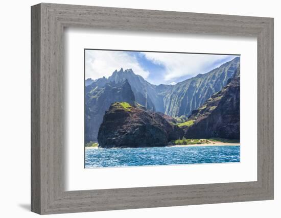 Majestic Na Pali Coastline of Kauai-Andrew Shoemaker-Framed Photographic Print