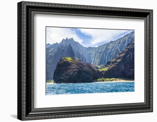 Majestic Na Pali Coastline of Kauai-Andrew Shoemaker-Framed Photographic Print