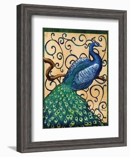Majestic Peacock I-Paul Brent-Framed Art Print