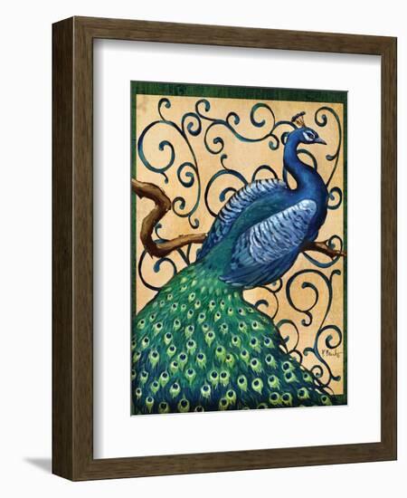 Majestic Peacock I-Paul Brent-Framed Art Print