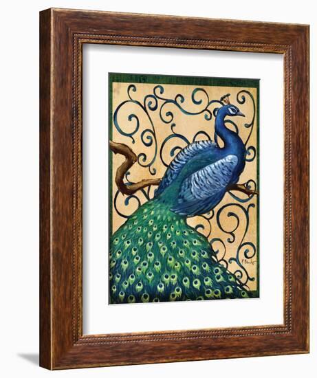 Majestic Peacock I-Paul Brent-Framed Art Print