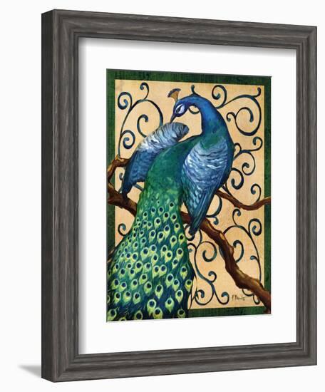 Majestic Peacock II-Paul Brent-Framed Art Print