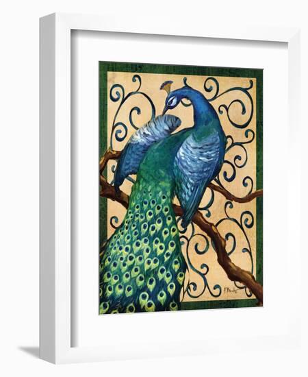 Majestic Peacock II-Paul Brent-Framed Art Print