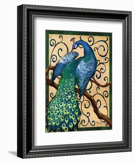 Majestic Peacock II-Paul Brent-Framed Art Print