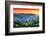 Majestic Sunset in the Mountains Landscape. Dramatic Sky. Carpathian, Ukraine, Europe. Beauty World-Creative Travel Projects-Framed Photographic Print