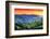 Majestic Sunset in the Mountains Landscape. Dramatic Sky. Carpathian, Ukraine, Europe. Beauty World-Creative Travel Projects-Framed Photographic Print