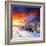 Majestic Sunset In The Winter Mountains Landscape. Hdr Image-Leonid Tit-Framed Photographic Print