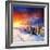 Majestic Sunset In The Winter Mountains Landscape. Hdr Image-Leonid Tit-Framed Photographic Print