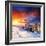 Majestic Sunset In The Winter Mountains Landscape. Hdr Image-Leonid Tit-Framed Photographic Print