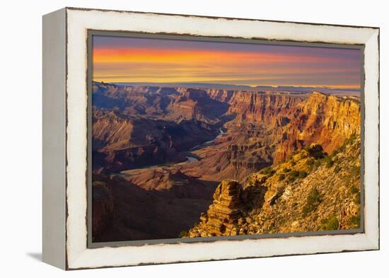 Majestic Vista of the Grand Canyon at Dusk-diro-Framed Premier Image Canvas