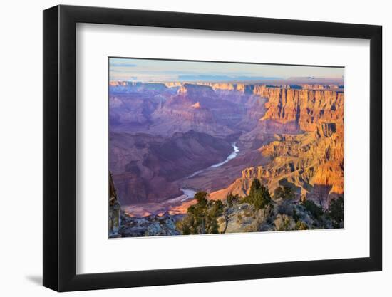 Majestic Vista of the Grand Canyon at Dusk-diro-Framed Photographic Print