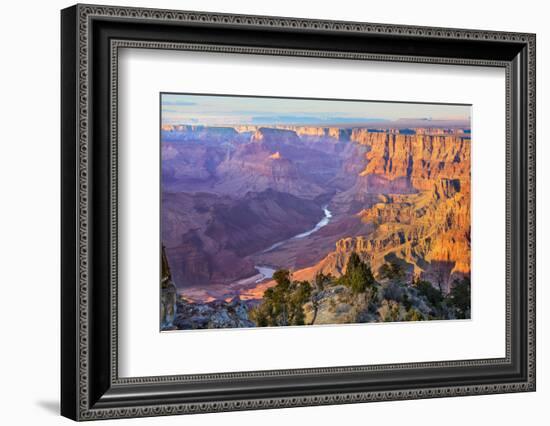 Majestic Vista of the Grand Canyon at Dusk-diro-Framed Photographic Print