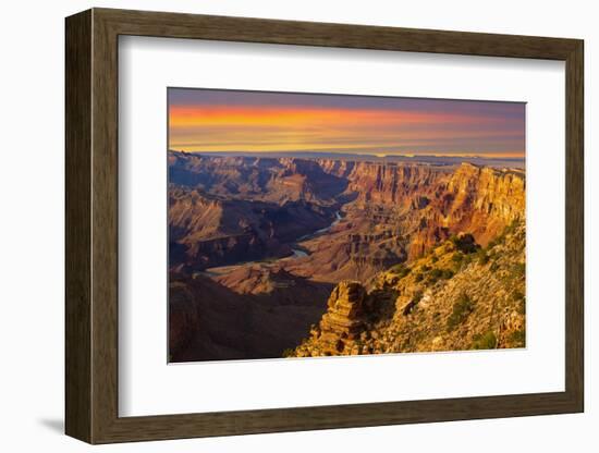 Majestic Vista of the Grand Canyon at Dusk-diro-Framed Photographic Print