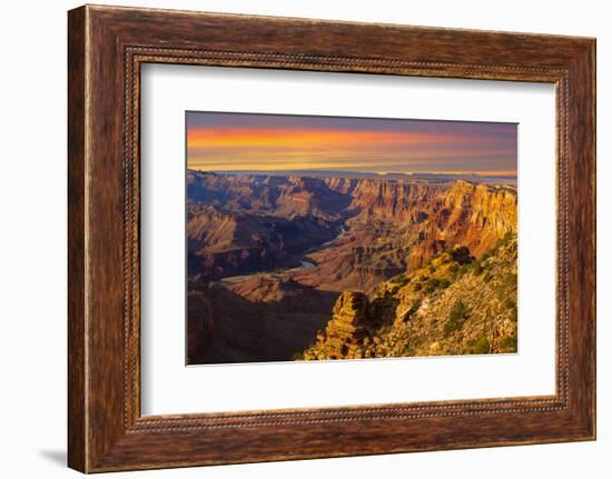 Majestic Vista of the Grand Canyon at Dusk-diro-Framed Photographic Print