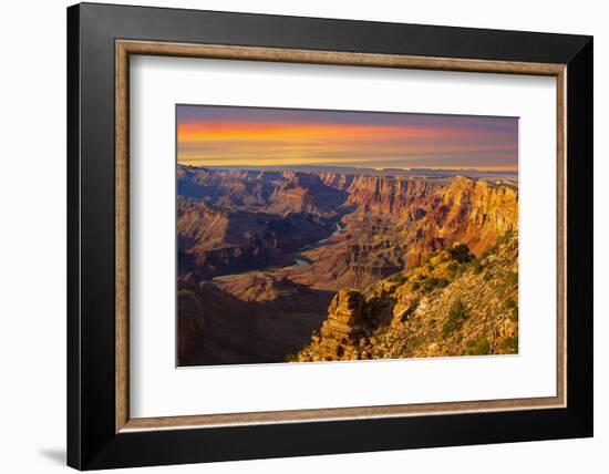 Majestic Vista of the Grand Canyon at Dusk-diro-Framed Photographic Print