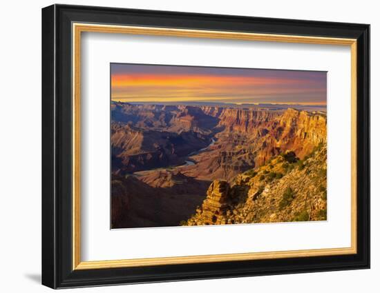 Majestic Vista of the Grand Canyon at Dusk-diro-Framed Photographic Print