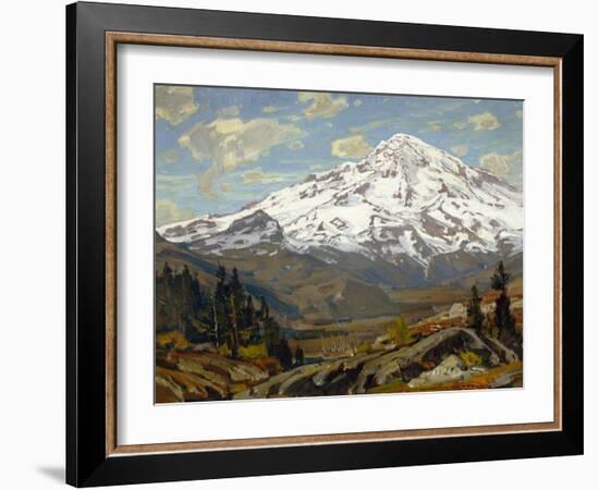 Majestic Winter Landscape-William Wendt-Framed Art Print