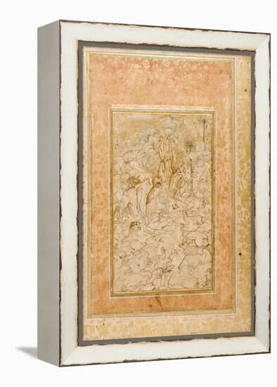 Majnun in the Wilderness, C.1595-null-Framed Premier Image Canvas
