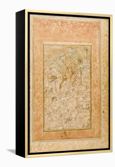 Majnun in the Wilderness, C.1595-null-Framed Premier Image Canvas