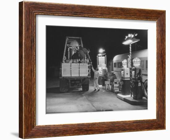 Major Dave Simons, Operation Man High Balloon Flight-Yale Joel-Framed Photographic Print