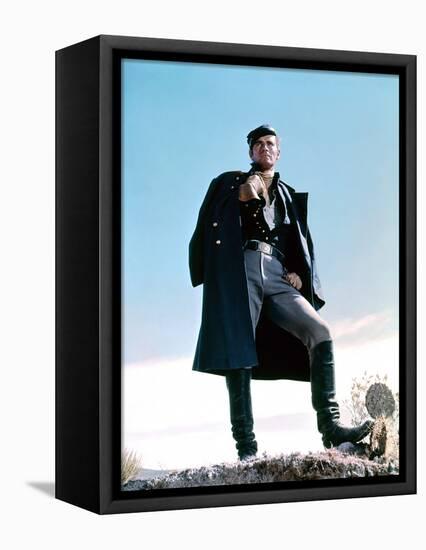 MAJOR DUNDEE, 1965 directed by SAM PECKINPAH Charlton Heston (photo)-null-Framed Stretched Canvas