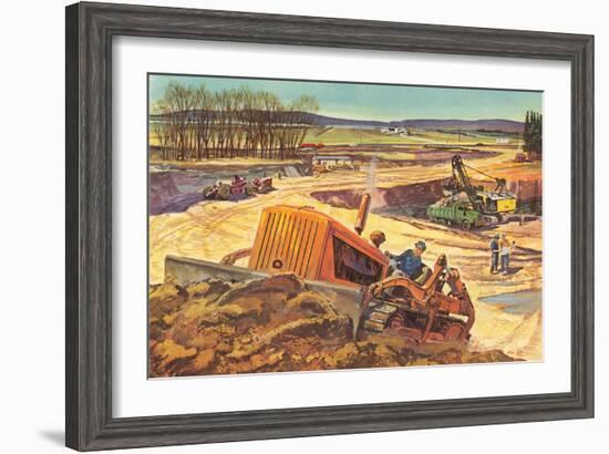 Major Excavation-null-Framed Art Print