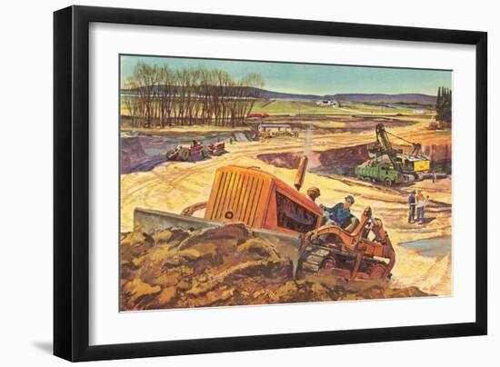 Major Excavation-null-Framed Art Print