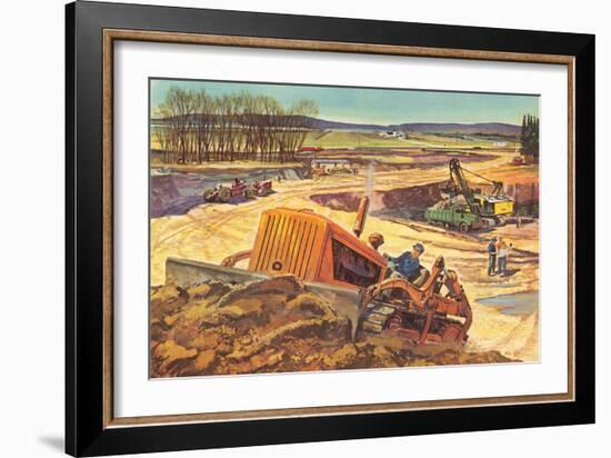 Major Excavation-null-Framed Art Print