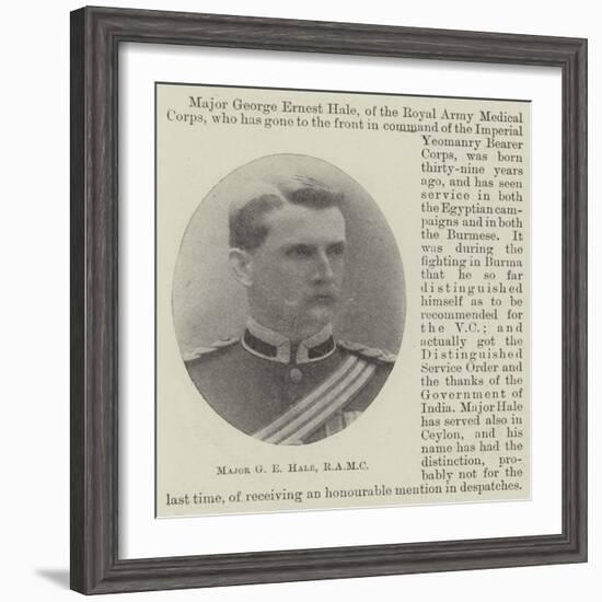 Major G E Hale, Ramc-null-Framed Giclee Print