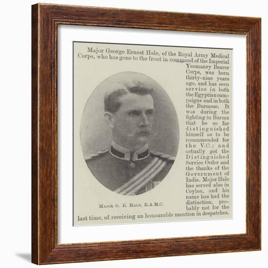 Major G E Hale, Ramc-null-Framed Giclee Print