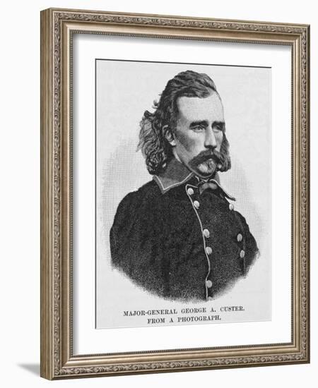 Major General George Armstrong Custer, Engraved from a Photograph, Illustration from 'Battles and…-Alexander Gardner-Framed Giclee Print