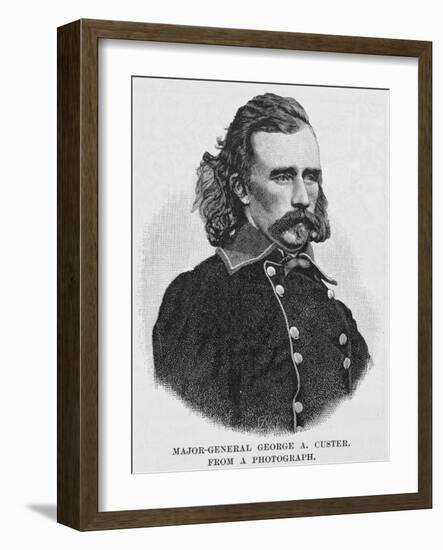 Major General George Armstrong Custer, Engraved from a Photograph, Illustration from 'Battles and…-Alexander Gardner-Framed Giclee Print