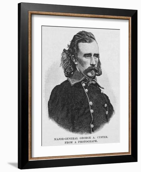 Major General George Armstrong Custer, Engraved from a Photograph, Illustration from 'Battles and…-Alexander Gardner-Framed Giclee Print