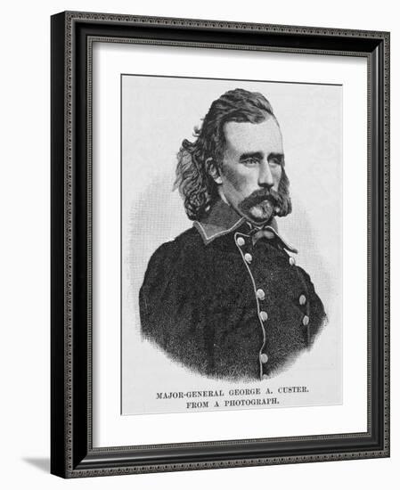 Major General George Armstrong Custer, Engraved from a Photograph, Illustration from 'Battles and…-Alexander Gardner-Framed Giclee Print