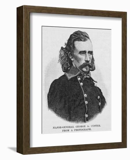 Major General George Armstrong Custer, Engraved from a Photograph, Illustration from 'Battles and…-Alexander Gardner-Framed Giclee Print