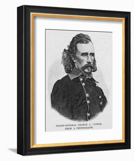 Major General George Armstrong Custer, Engraved from a Photograph, Illustration from 'Battles and…-Alexander Gardner-Framed Giclee Print